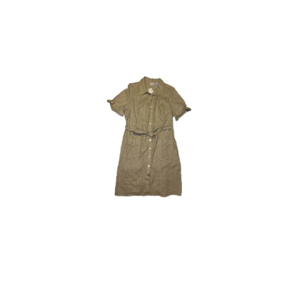 🆕 White Stag Vintage Tan Linen Button Down Dress - Women’s Size 18 / 20W